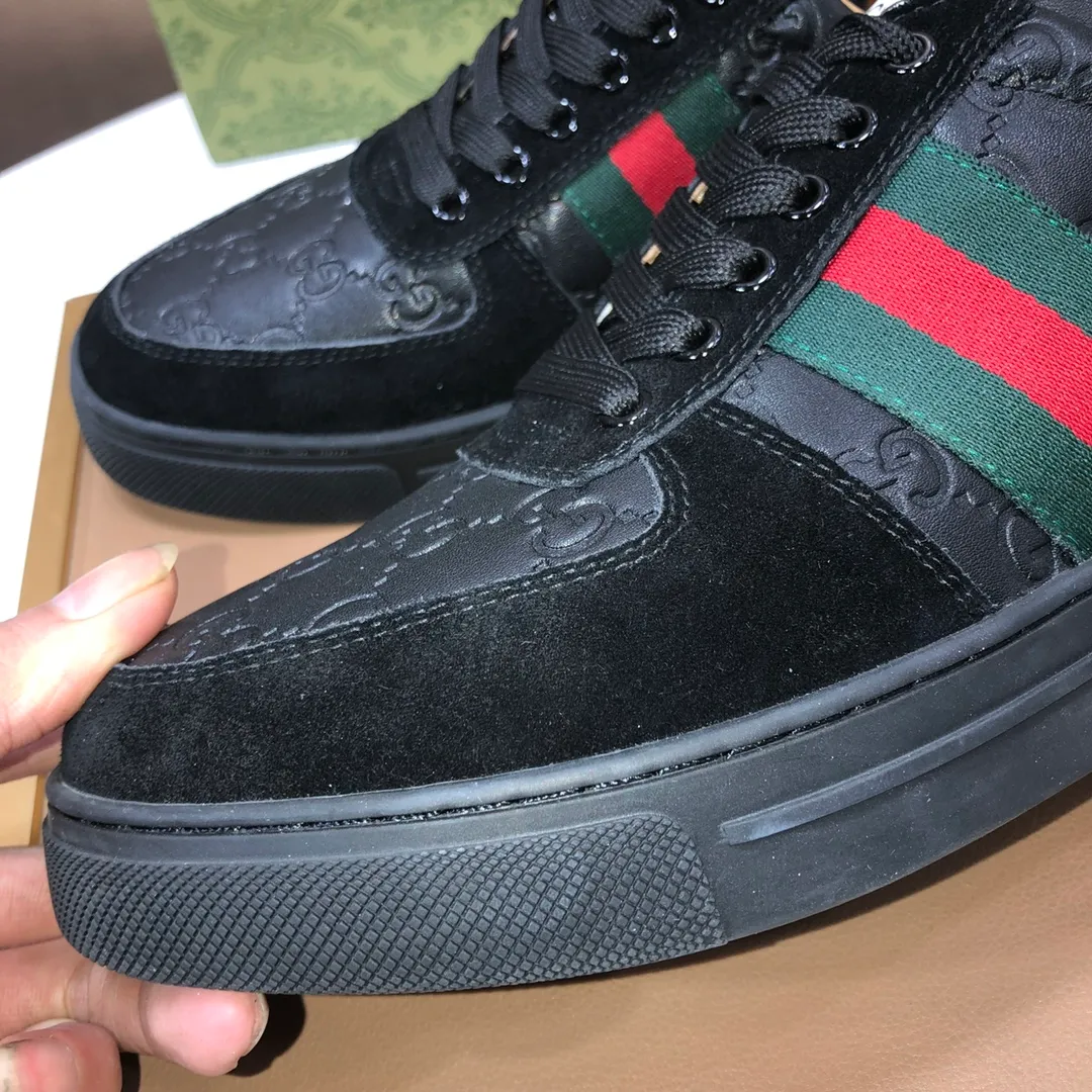 Men's shoes💰440💰[GUCCI] Official website 1:1 men's sports shoes are now on the market. They are made of original fabric + water-dyed sheepskin lining, plus the official website original 1:1 comfortable outsole. Fashionable and versatile, super comfortable and breathable. Standard shoe size 38/45 (custom-made size 45 is non-refundable)